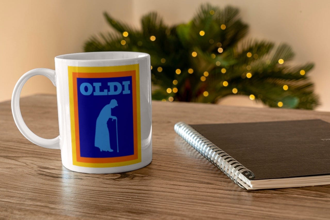 Funny Oldi Mug For Man or Woman, Funny Birthday Gift For Mum Dad Best Friend Uncle Auntie Birthday Gift Secret Santa