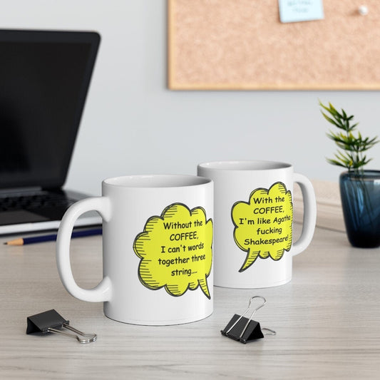 Funny Coffee Mug Gift, Funny New Job Gift, Birthday, Secret Santa Leaving Job, Office Colleague Co-worker Gift Journalist English Writer