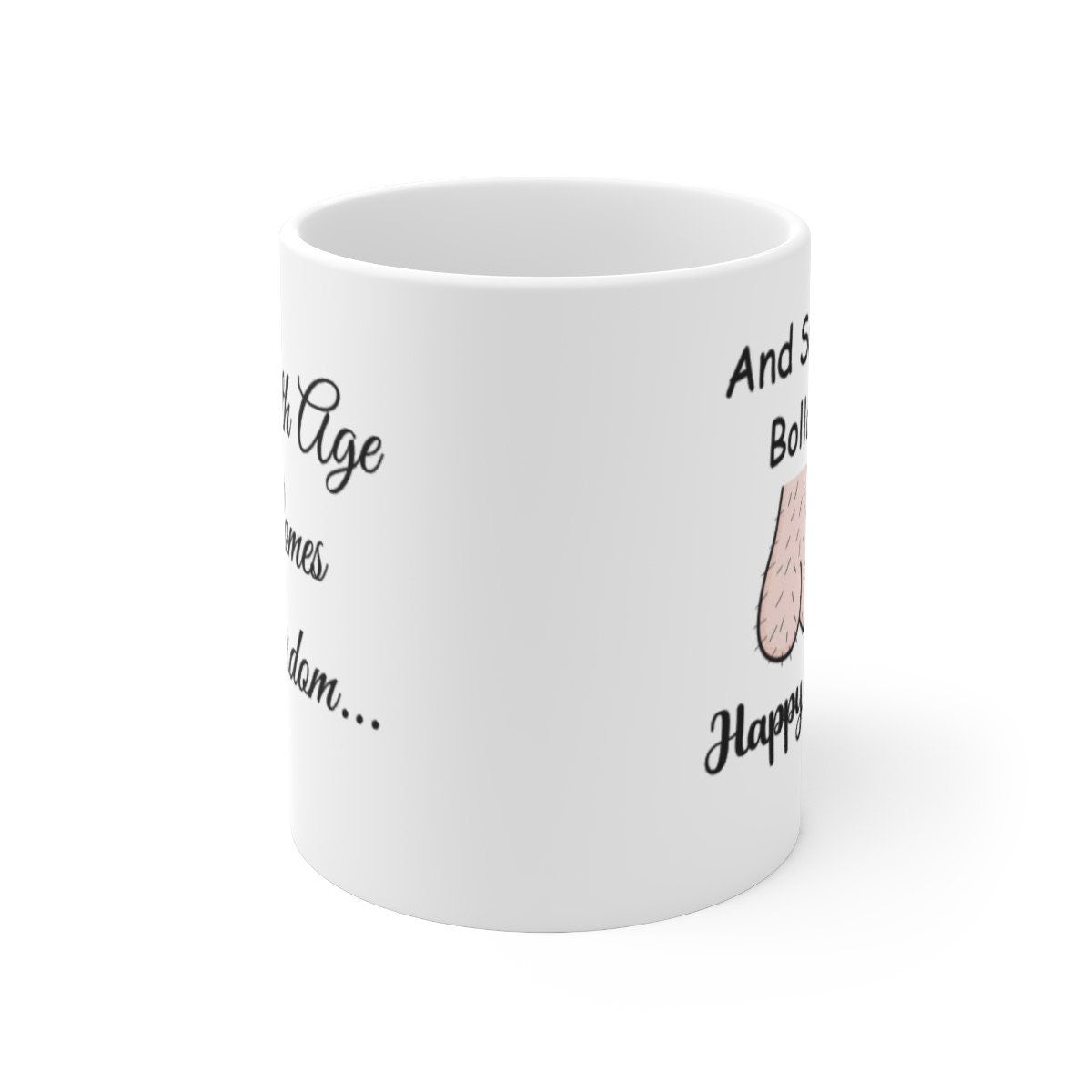 Large Funny Adult Birthday Mug Gift For Him - Birthday 20th 21st 30th 40th 50th 60th 70th 80th 90th Saggy Bollocks Bollox Cup for Boyfriend